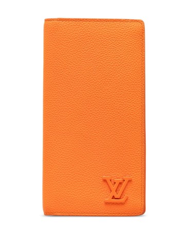 Louis Vuitton Pre-Owned - 2021-2023 Aerogram Brazza Wallet long wallets - women - Calf Leather - One Size - Orange