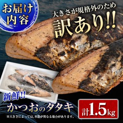 ふるさと納税 日南市 規格外!新鮮かつおのタタキ(計1.5kg)