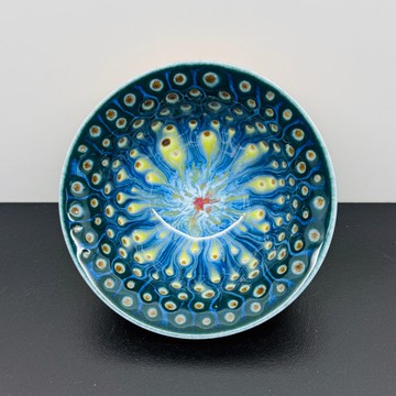 孔雀開屏飲杯 90ml 邱毓寧 鶯歌燒 A3-17