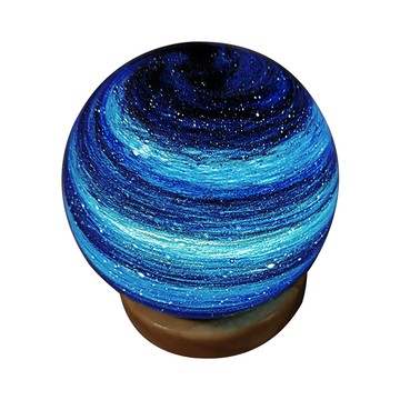桌上擺飾 創意夢幻星球燈(12cm)加贈可伸縮抽屜分隔收納整理盒
