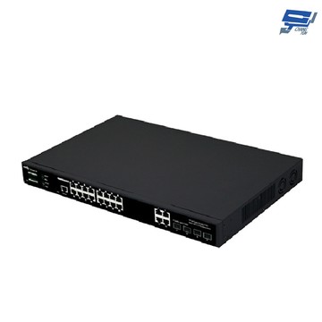 昌運監視器 cs-3416g-16p 4埠+16埠 10/100/1000mbps 管理型網路交換器