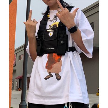 戰術機能背心胸包工裝馬甲包雙肩情侶小雛菊權志龍同款潮牌嘻哈