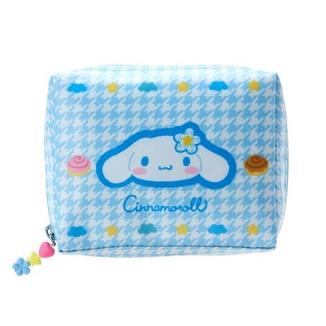 SANRIO 三麗鷗 復古千鳥格系列 方形化妝包  大耳狗  約16 x 7 x 13cm