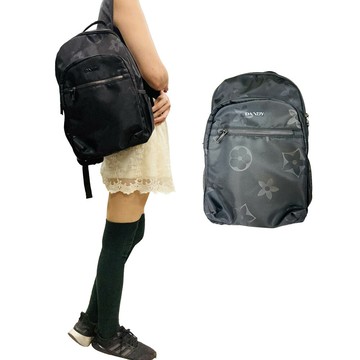 ~雪黛屋~LANDY 後背包中小容量主袋內二拉鍊暗袋防水尼龍布水瓶外袋LW1075