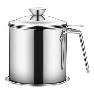 304不鏽鋼濾油杯 加厚 1.3L容量 防塵蓋 防滑底部  12.5cm  1個