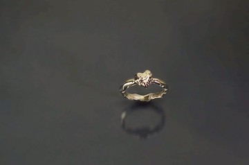 質感系列-雙質感愛心925銀戒