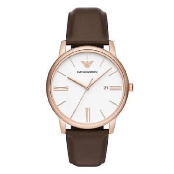 EMPORIO ARMANI 亞曼尼 Minimalist系列 AR11572 極簡約日期真皮腕錶 42MM｜樂天全館特惠中★指定刷卡回饋10%