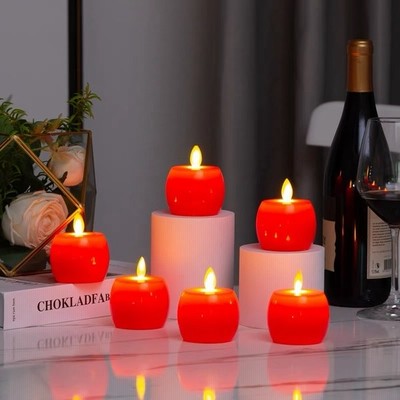 Led キャンドルライト 1個 本物の炎のような揺れ クリスマス 結婚会場 などにおすすめ リンゴ型 かわいい ロウソク 照明 電池式 おしゃれ 関節照明 通販 Lineポイント最大get Lineショッピング