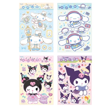 三麗鷗 防水抗UV裝飾貼-木馬/音樂/睡衣/書本