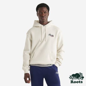 Roots男裝-ROOTS SIGNATURE 連帽上衣-冷白灰