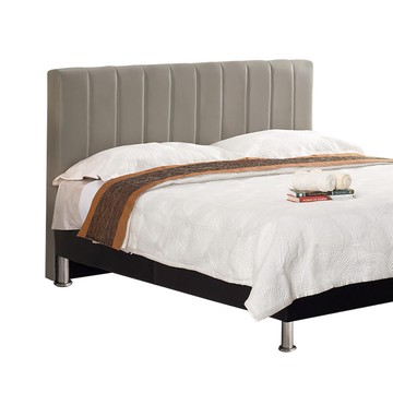 【H&D東稻家居】5尺床頭片(灰色皮)_(TCM-03539)