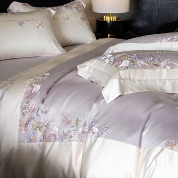 床包組 三件組 四件組  床單被套枕套床包 家用寢具高端輕奢90支澳棉四件套精致繡花圓角寬邊工藝床單柔軟裸睡床品