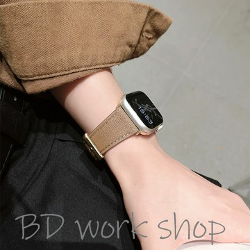 魚子醬小羊皮 真皮錶帶 適用 Apple Watch 11 錶帶 s10 9 8 7 6 SE 蘋果手錶錶帶 蘋果錶帶