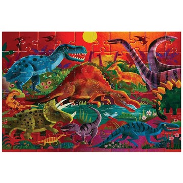 Crocodile Creek - 幻彩雷射拼圖-侏儸紀公園-60片-4歲以上