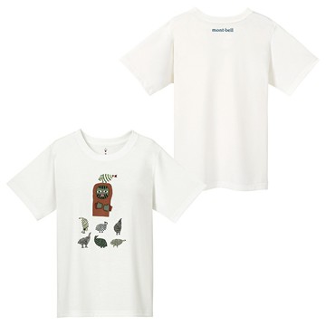 【【蘋果戶外】】mont-bell 鳥&山男【女款】TORI-TO-YAMAOTOKO Wickron 短袖排汗衣 排汗T恤 機能衣 1114175 1114776 WT 白