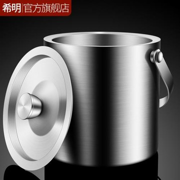 批發不銹鋼雙層保溫冰桶商用酒吧KTV紅酒香檳桶家用小型啤酒冰鎮