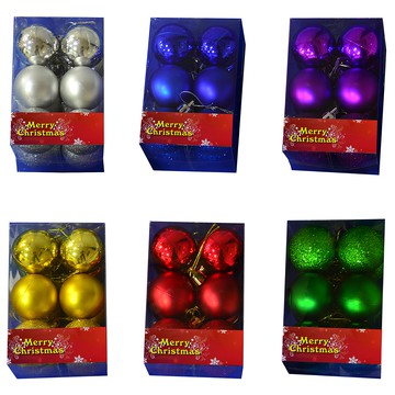 電鍍球 40mm 聖誕裝飾球 6組 多色可選