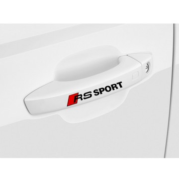 【逸品汽車百貨】RS SPORT 車門門把貼紙 反光 防水 拉手貼紙 車門把手貼紙 車貼 4入