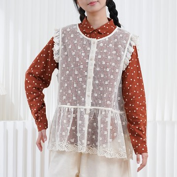 網格鏤空鈎花曡穿馬甲122135C