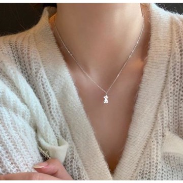 925純銀小熊女項鍊