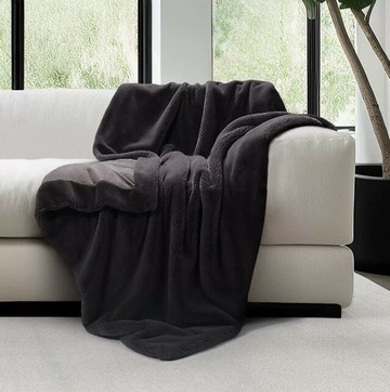 Mon Chateau 仿毛皮保暖毯 深灰