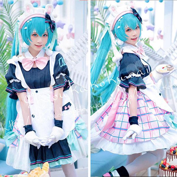 初音ミク 風 vocaloid miku メイド服 コスプレ衣装ウィッグcos靴 ワンピース cosplay 変装 仮装 コスチューム 撮影 祭り |  LINEブランドカタログ