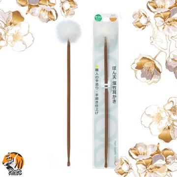 日本綠鐘  白色鵝絨毛竹製耳扒 / 掏耳棒 QQ-604