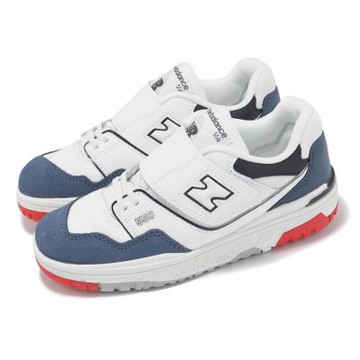 New Balance 休閒鞋 550 中童 小朋友 白 藍 復古 魔鬼氈 運動鞋 NB PHB550CN-M