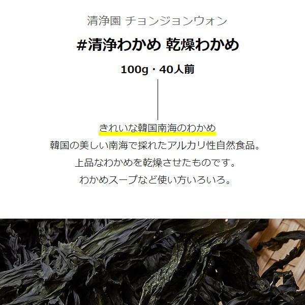 [清浄園] 清浄わかめ 乾燥わかめ  100g チョンジョンウォン ワカメ 韓国食材