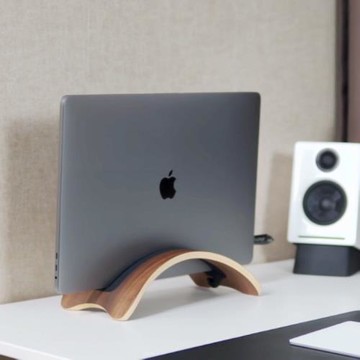 適用MacBook Air Pro2025款15 14 16 筆記本立式木支架外接顯示器