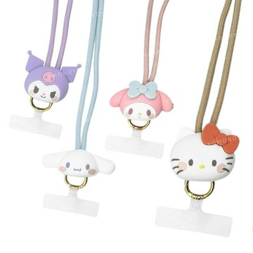 小禮堂 Sanrio 三麗鷗 造型手機扣環附掛繩 (大臉款) Kitty 大耳狗 酷洛米