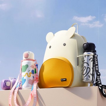 【免運】優僅涂鴉保溫杯學生上學專用兒童女男孩大容量水杯