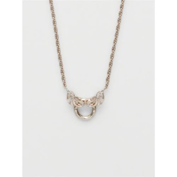 日系小眾疊戴鼠尾草葉子項鏈S925純銀鍍金可拆卸素鏈圓環裸鏈