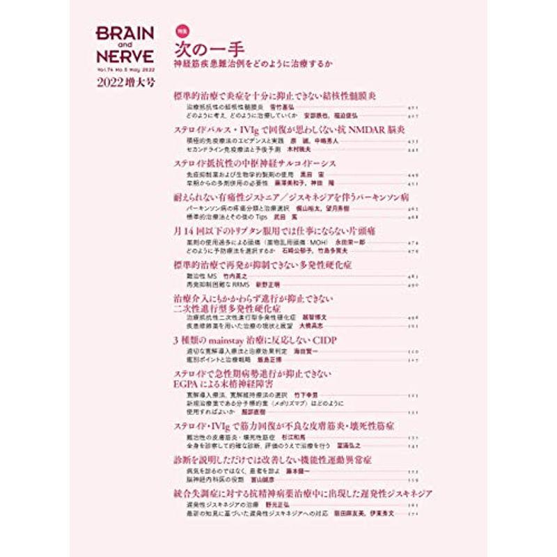 BRAIN and NERVE 2022年5月号 --特集 次の一手--神経筋疾患難治例をどのように治療するか