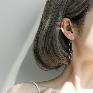 925銀飾長款耳線流蘇耳環女 氣質性感耳釘日韓耳墜簡約耳鏈