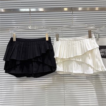 網紅同款2025秋季新款甜美氣質多層壓皺設計百褶裙蛋糕裙半身裙女