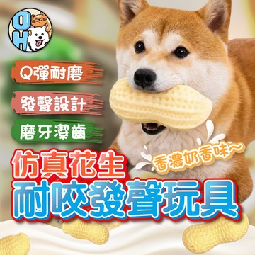 【歐豆K】TPR橡膠玩具 仿真花生啃咬玩具 潔牙玩具 狗玩具 寵物玩具 TPR玩具 啾啾玩具 發聲玩具磨牙玩具
