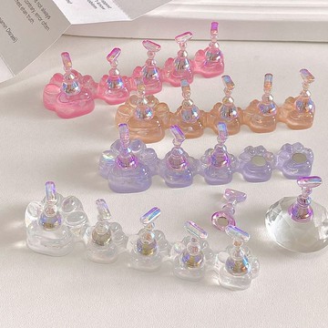 💗台灣出貨💗新手極光美甲工具鐳射貓爪甲託底座穿戴練習甲片展示架甲託