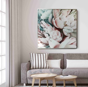 粉紅白畫 | 粉紅白抽象 | 粉紅藝術 | 牡丹花束 2