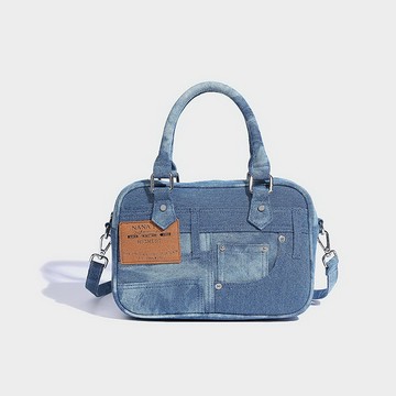 VIVILIAN高質感牛仔復古小方包斜跨手提包