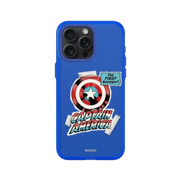 iPhone 15 Pro Max JellyTint 激光藍 - 迪士尼-漫威 Marvel - 漫威系列 - 美國隊長 – 復古盾牌