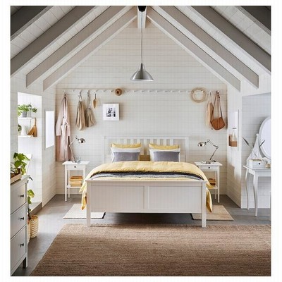 HEMNES ヘムネス ベッドフレーム, ホワイトステイン, 140x200 cm - IKEA
