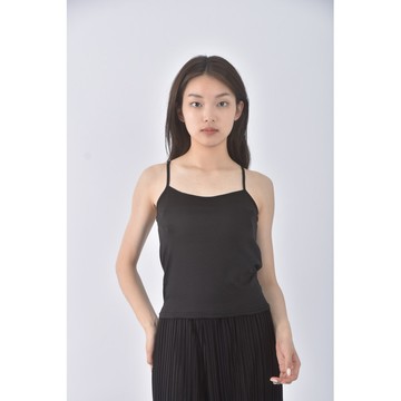 (S) 質感吊帶無袖黑色上衣二手衣