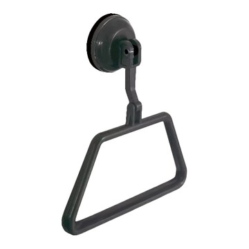 Lassley MAGIC彩色強力吸盤毛巾架 - 2KGS  19.5 x 18cm  黑色  1個