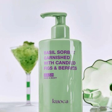 【ELLESHOP】生日禮物、感謝禮物 🎁 kuoca-羅勒雪酪 手部 & 身體兩用潔膚露
