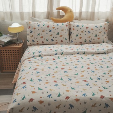 二層紗 白堊紀 加大床包三件組 觸感親膚柔軟 台灣製 棉床本舖