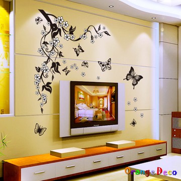 【橘果設計】藝術花藤 壁貼 牆貼 壁紙 DIY組合裝飾佈置