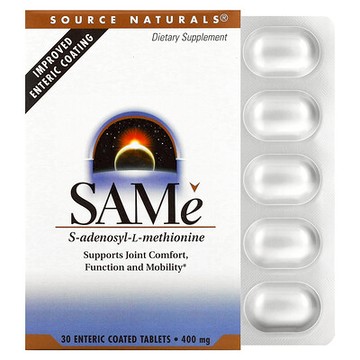Source Naturals, SAMe，400 毫克，30 片腸溶片