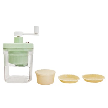 妃妃嚴選 免插電剉冰機  免插電 白色 + 綠色 + 米色  1個