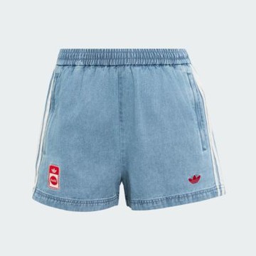 Adidas 愛迪達 Denim Shorts KY7564 女 短褲 休閒短褲 牛仔藍 亞版 可口可樂